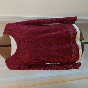 Long sleeve lace pullover